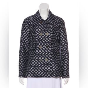 Kate Spade Navy and Silver Geometric Blazer